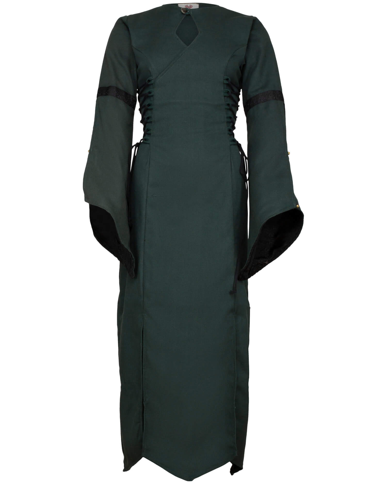 Robe médiévale en coton modèle Antaris, couleur verte