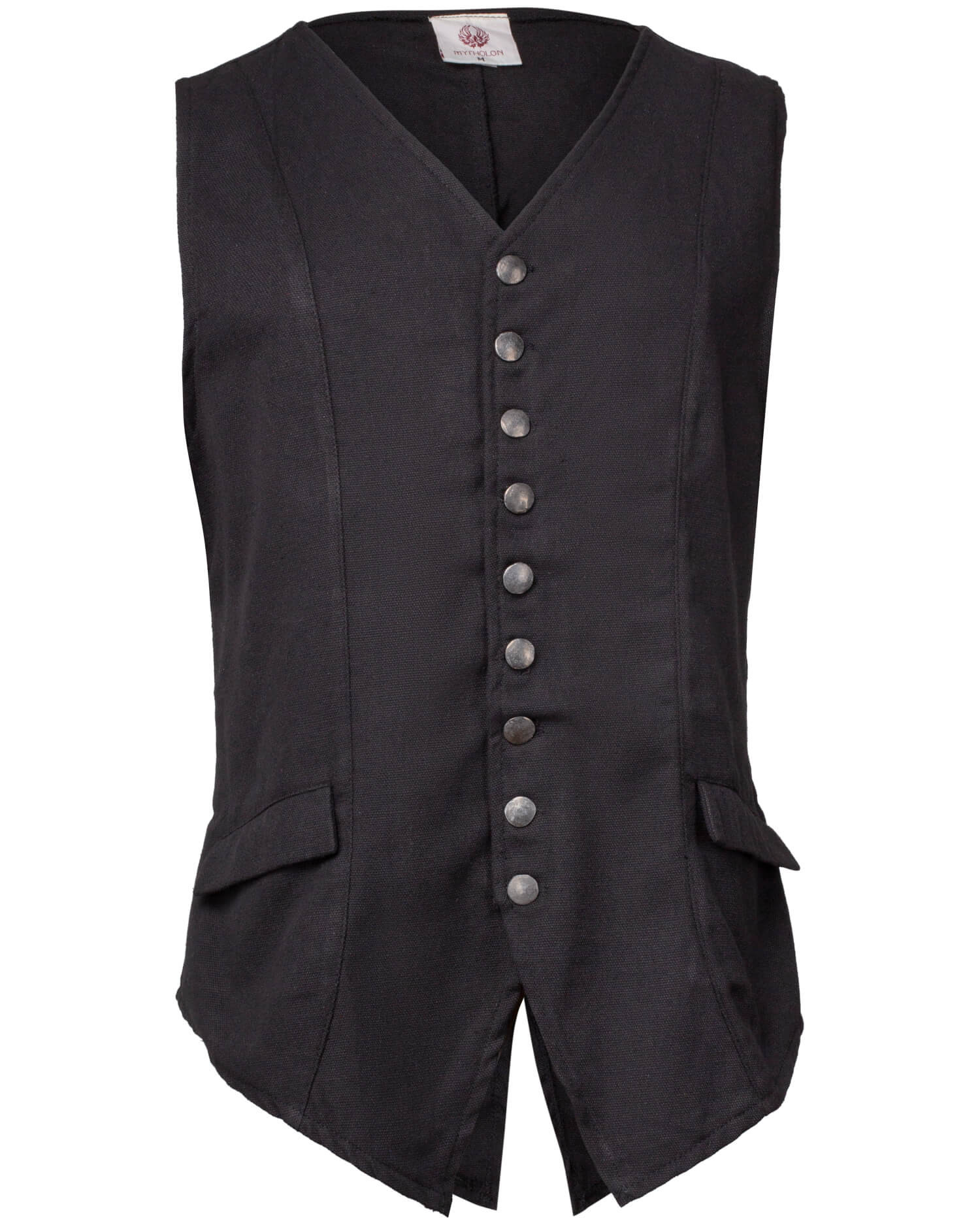Gilet médiéval en coton modèle Ismael, couleur noire