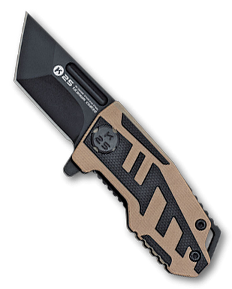 Couteau tactique K25 manche noir-coyote