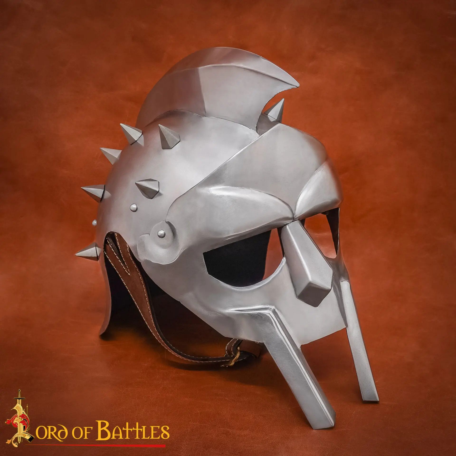Casque romain de Gladiateur Maximus avec piques (calibre 20)