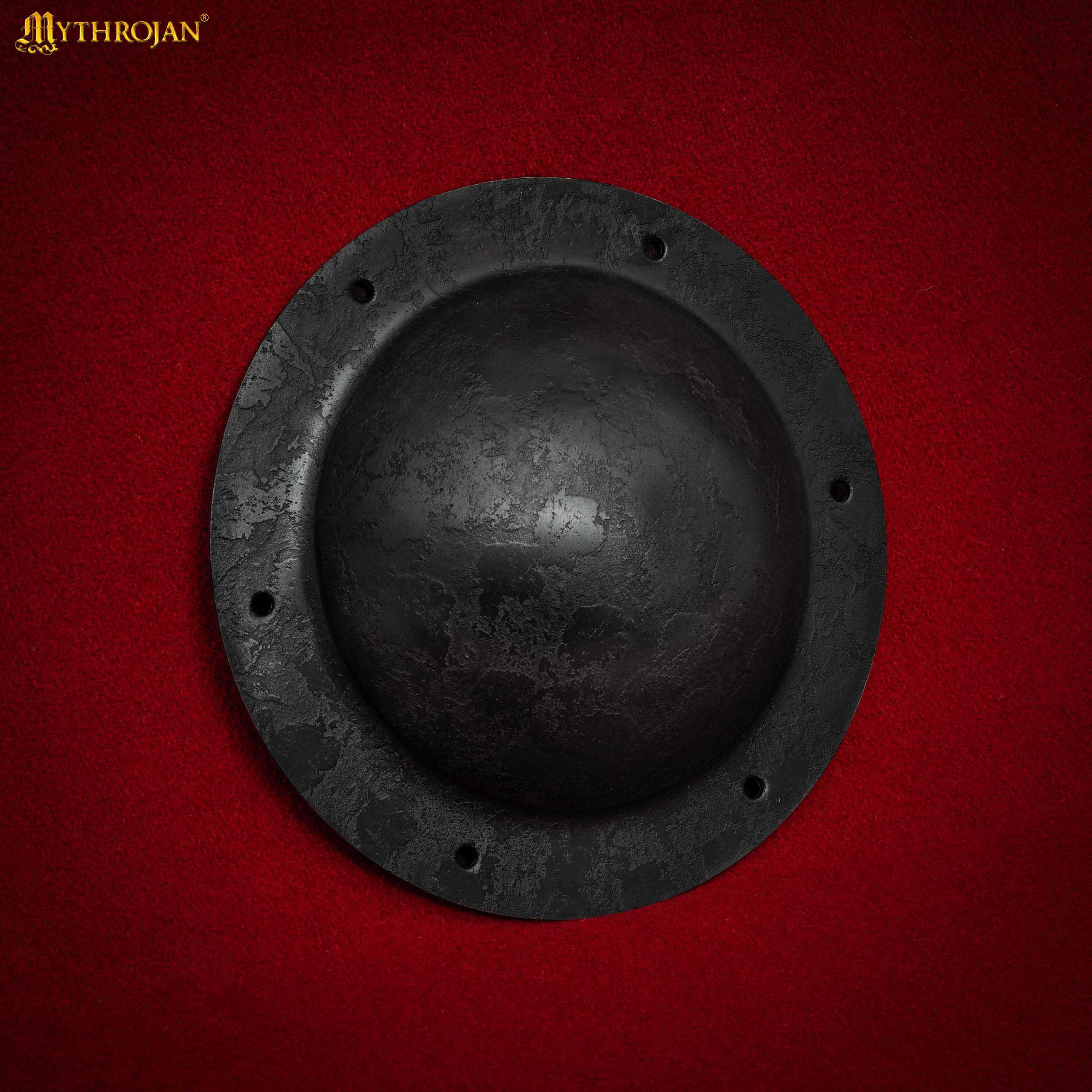 Boss médiéval pour bouclier classique, acier forgé (calibre 16)