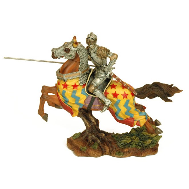 Figure chevalier médiéval à cheval