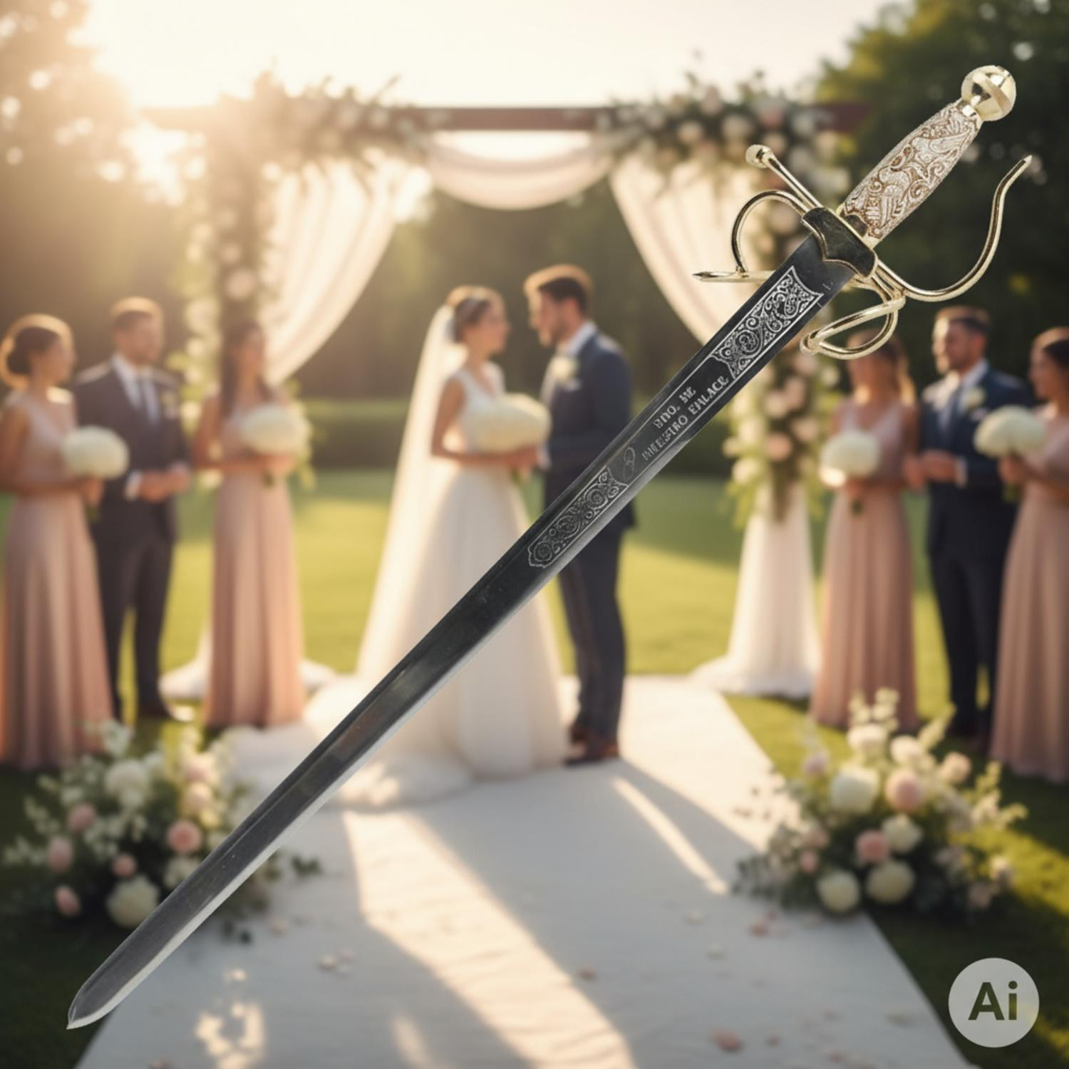 Espada Colada pour les mariages (sans texte personnalisé gravé)