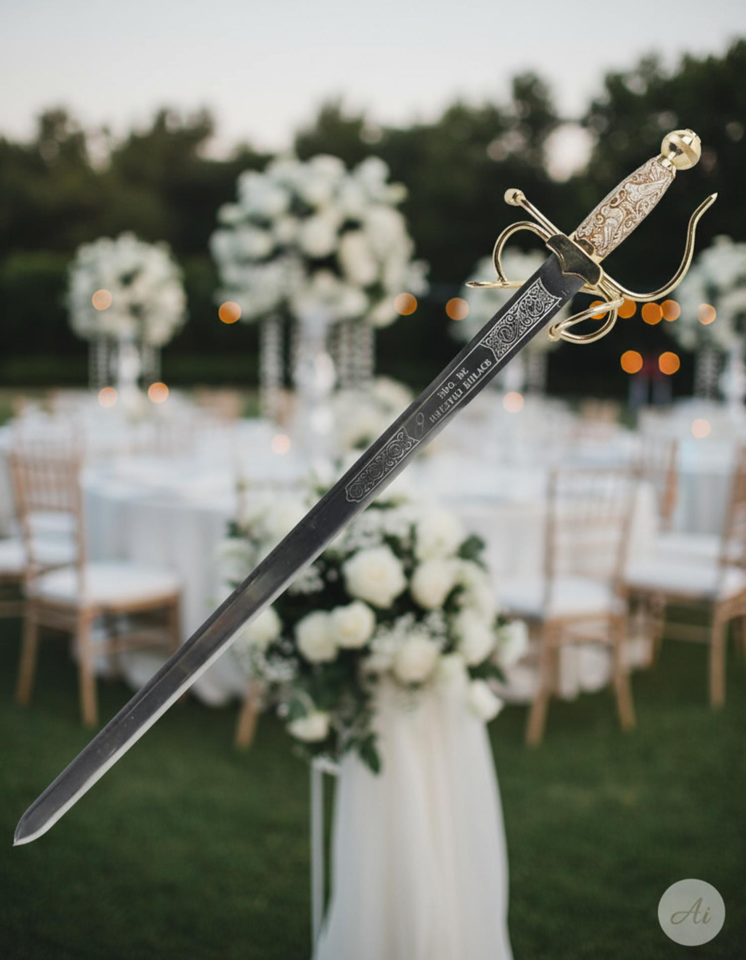 Espada Colada pour les mariages (avec texte personnalisé gravé)