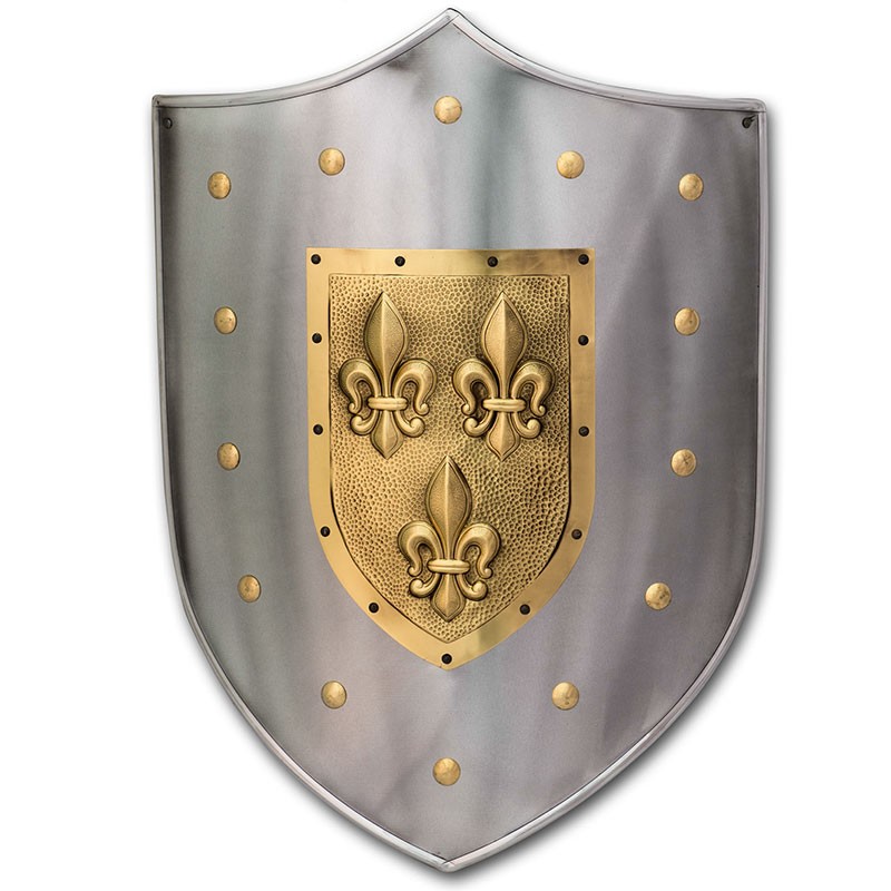 Bouclier métal fleur de lys