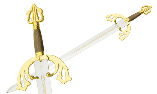 Épée Tizona El Cid en or