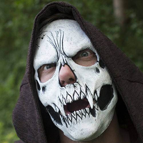 Masque tête de mort blanc réglable