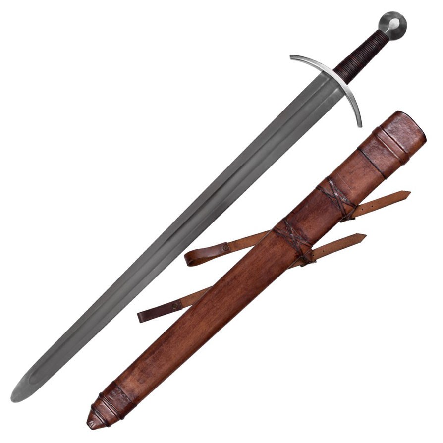 Épée médiévale pour les pratiques avec fourreau