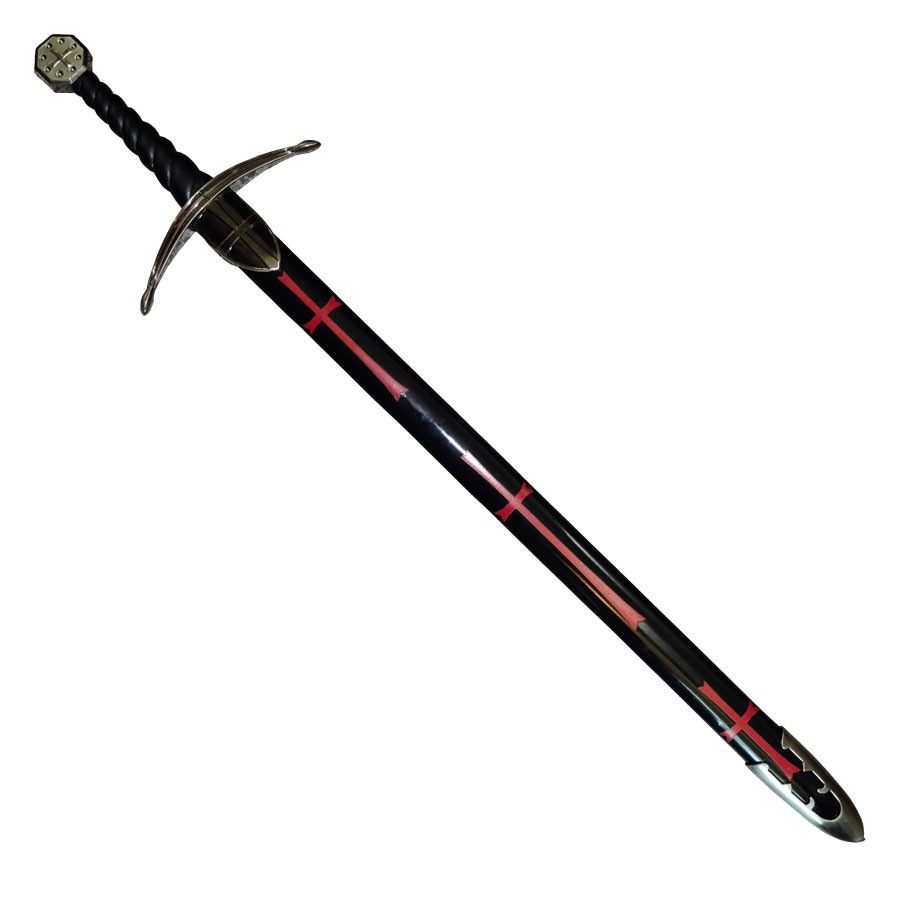 Épée templière avec fourreau