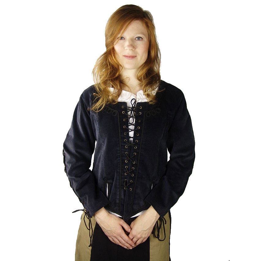 Corsage lacé en velours médiéval