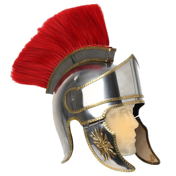 Casque romain avec panache