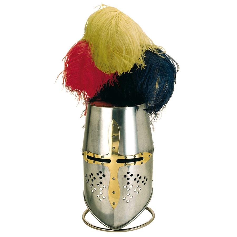 Casque templier à plumes, Marto