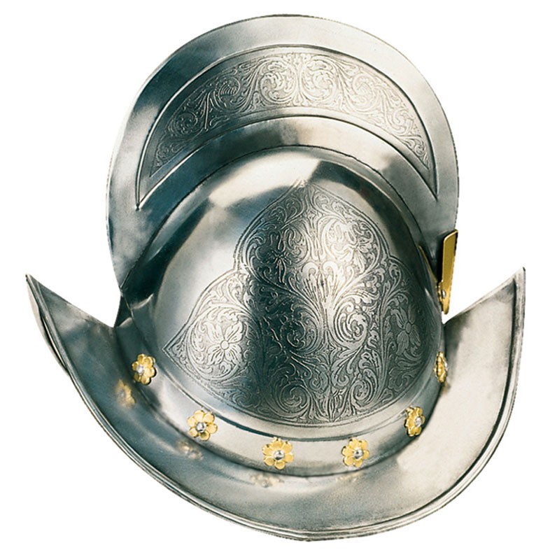 Casque Conquistador gravé à l'acide
