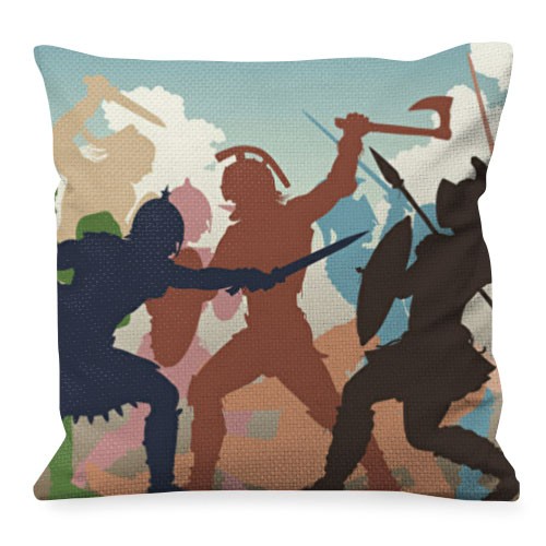 Coussin de combat de gladiateurs romains