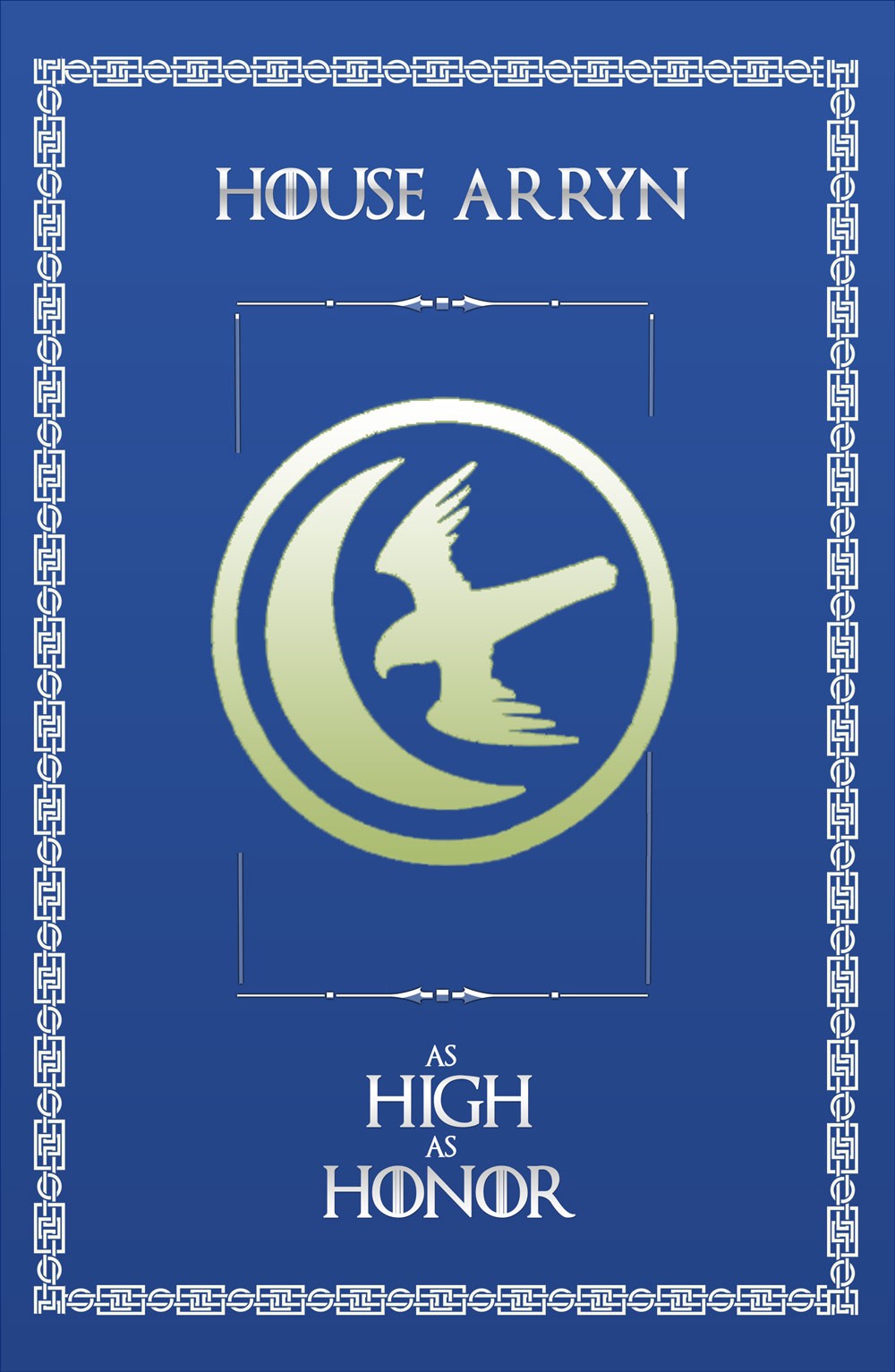 Bannière Game of Thrones Maison Arryn (70x100 cms.)