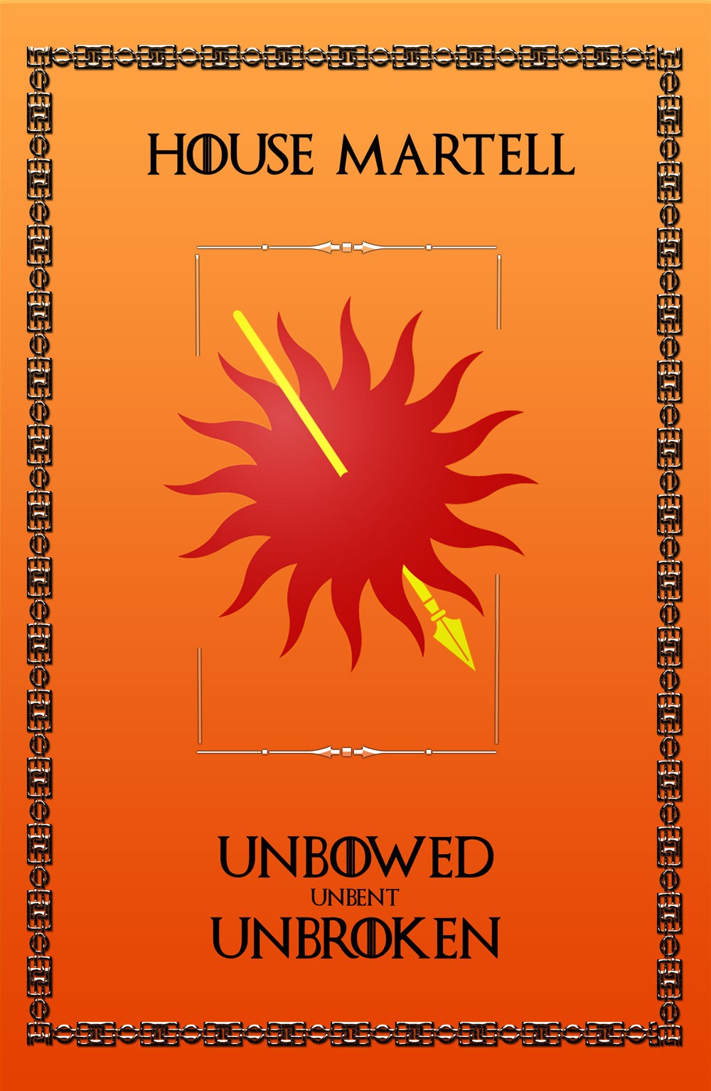 Bannière Game of Thrones Maison Martell (70x100 cms.)