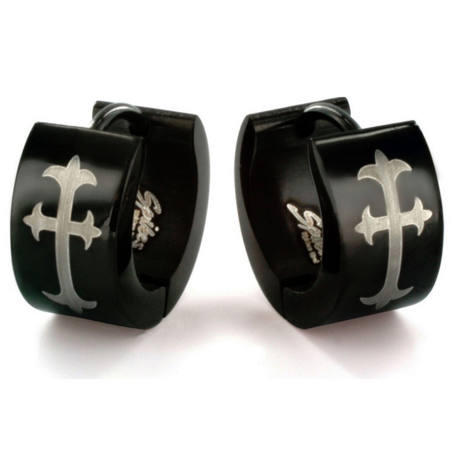 boucles d'oreilles gothiques noires