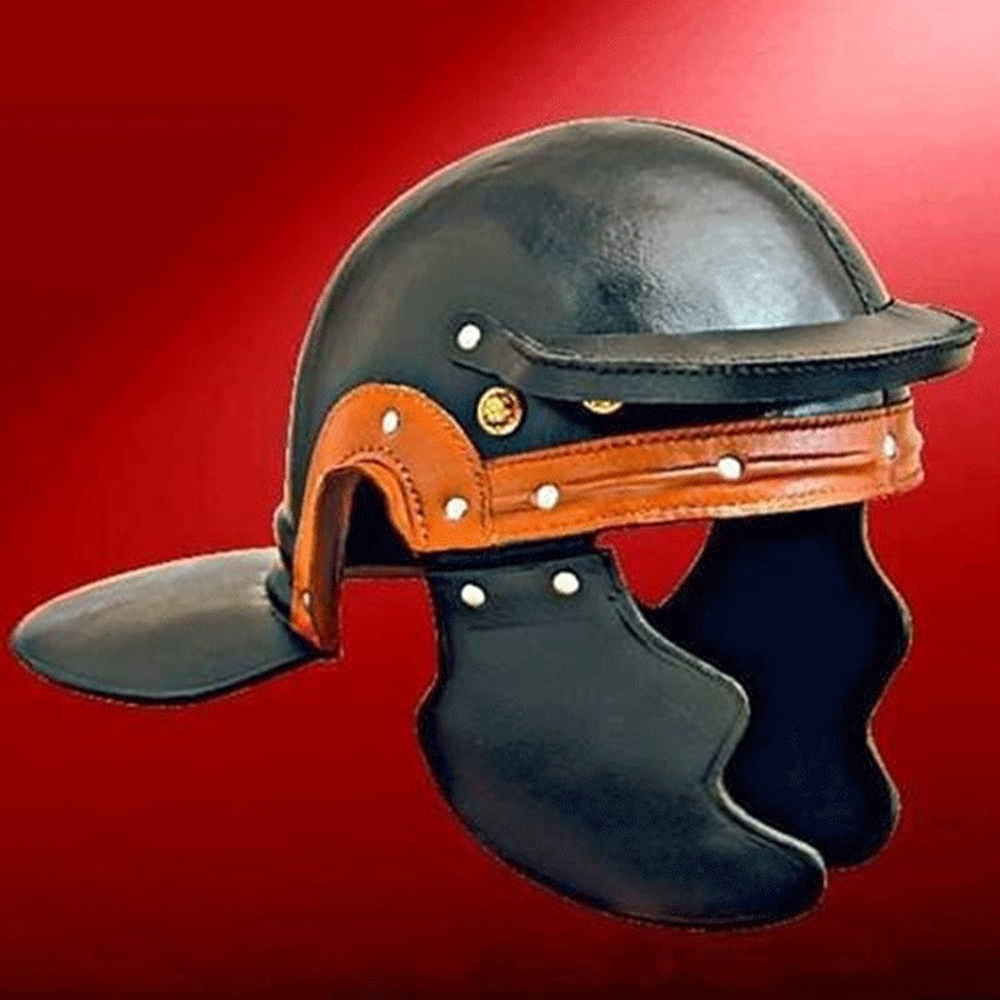 Casque en cuir de soldat romain