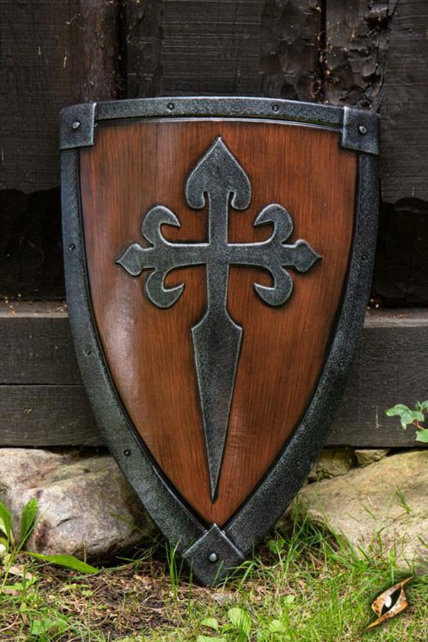Bouclier des Croisés LARP, 70 x 50 cm.