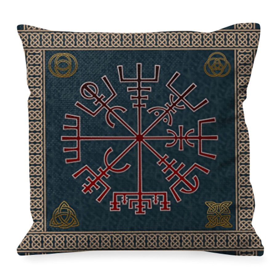 Coussin symbole Celtic Vegvisir