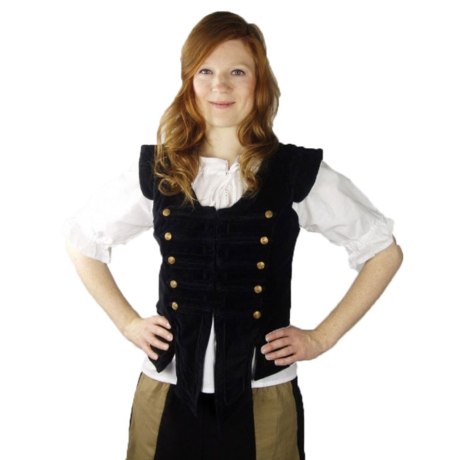 Gilet pirate Capitaine Adaliz, noir