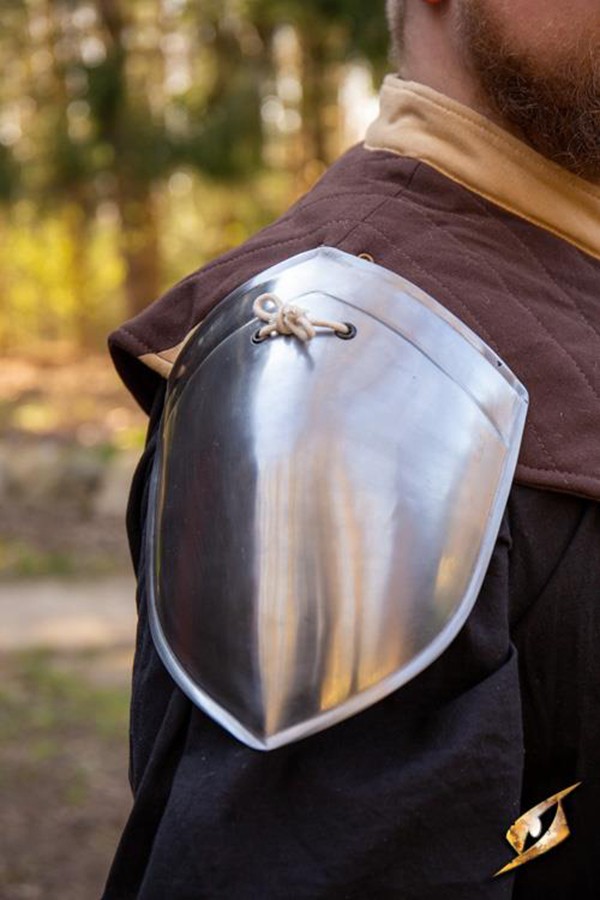 Épaulettes médiévales simples de Squire, finition polie