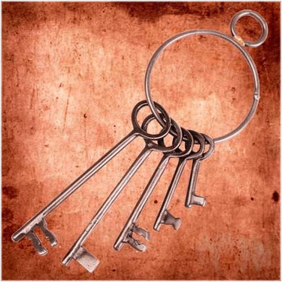 Ensemble de clés de donjon médiéval