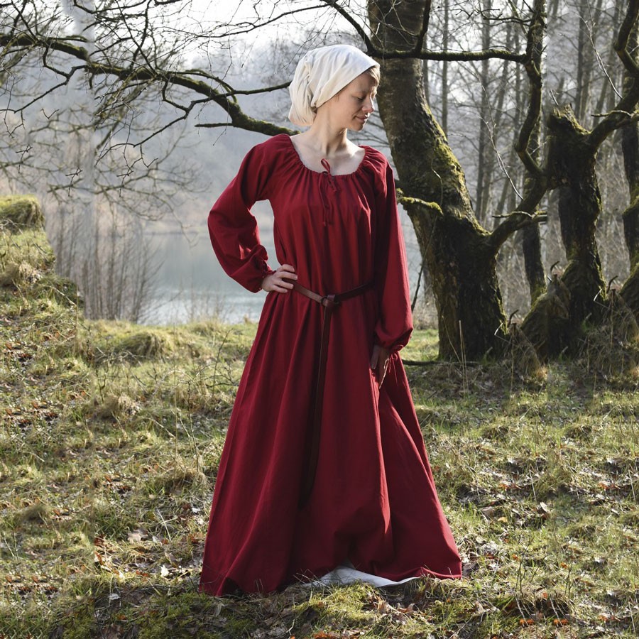 Robe médiévale Ana, vin rouge