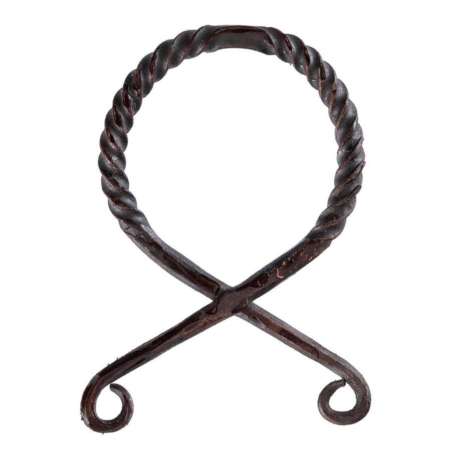 Grand pendentif croix troll en fer torsadé