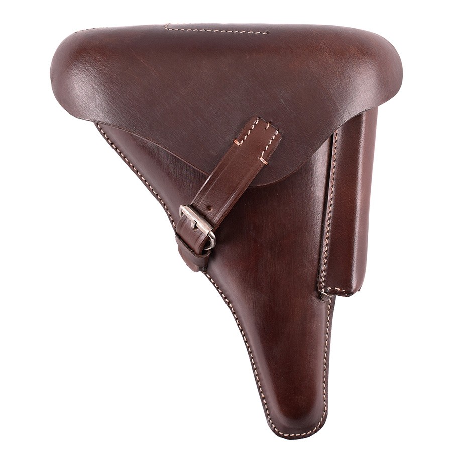 Bandoulière pour pistolet allemand WWII P08, cuir marron