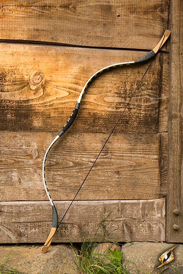Arc médiéval gris à monter à cheval. 118cm.