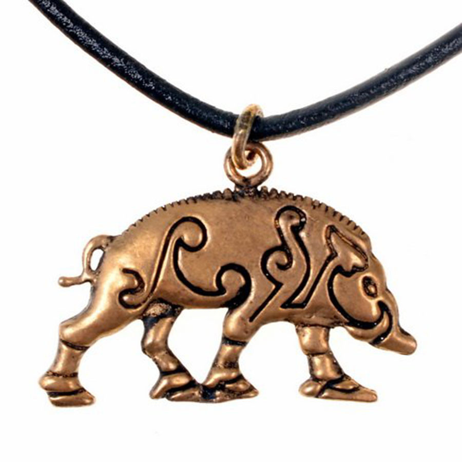 Pendentif de force martiale sanglier celtique