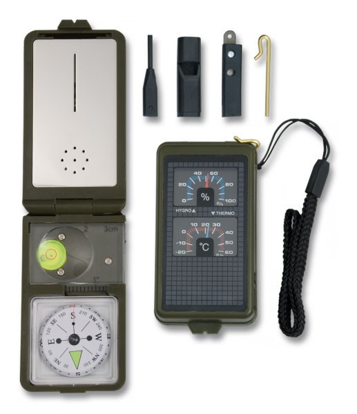 boussole avec accessoires de survie