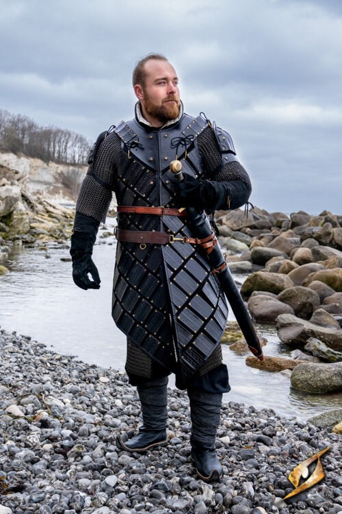 Armure de brigantine de guerrier bûcheron noir