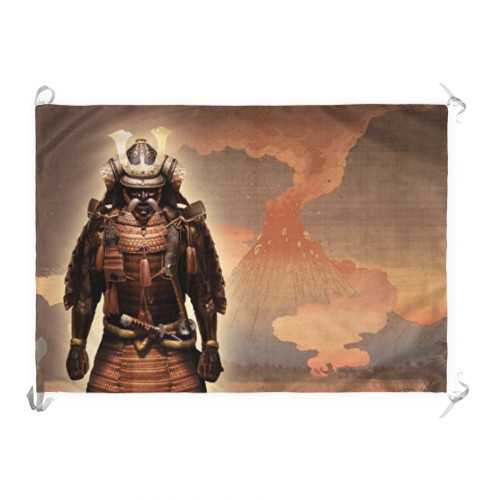 Bannière-Drapeau Courage du Dernier Samouraï (70x100 cms.)