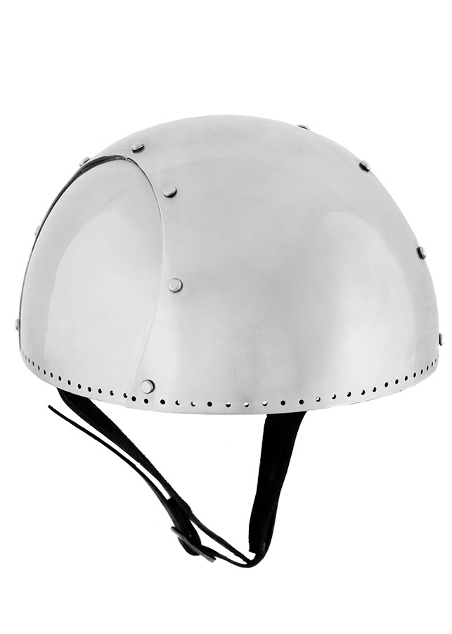 Casque médiéval fonctionnel simple avec jugulaire, 2 mm.