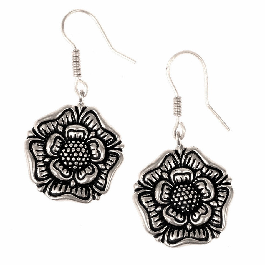 Boucles d'oreilles médiévales anglaises Tudor Rose, XVIe siècle