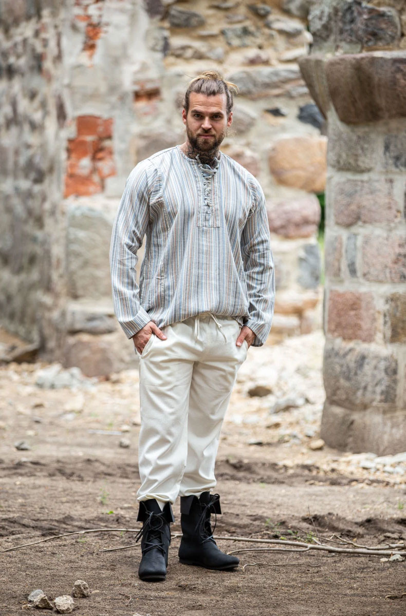 Chemise paysanne à nouer modèle Félix