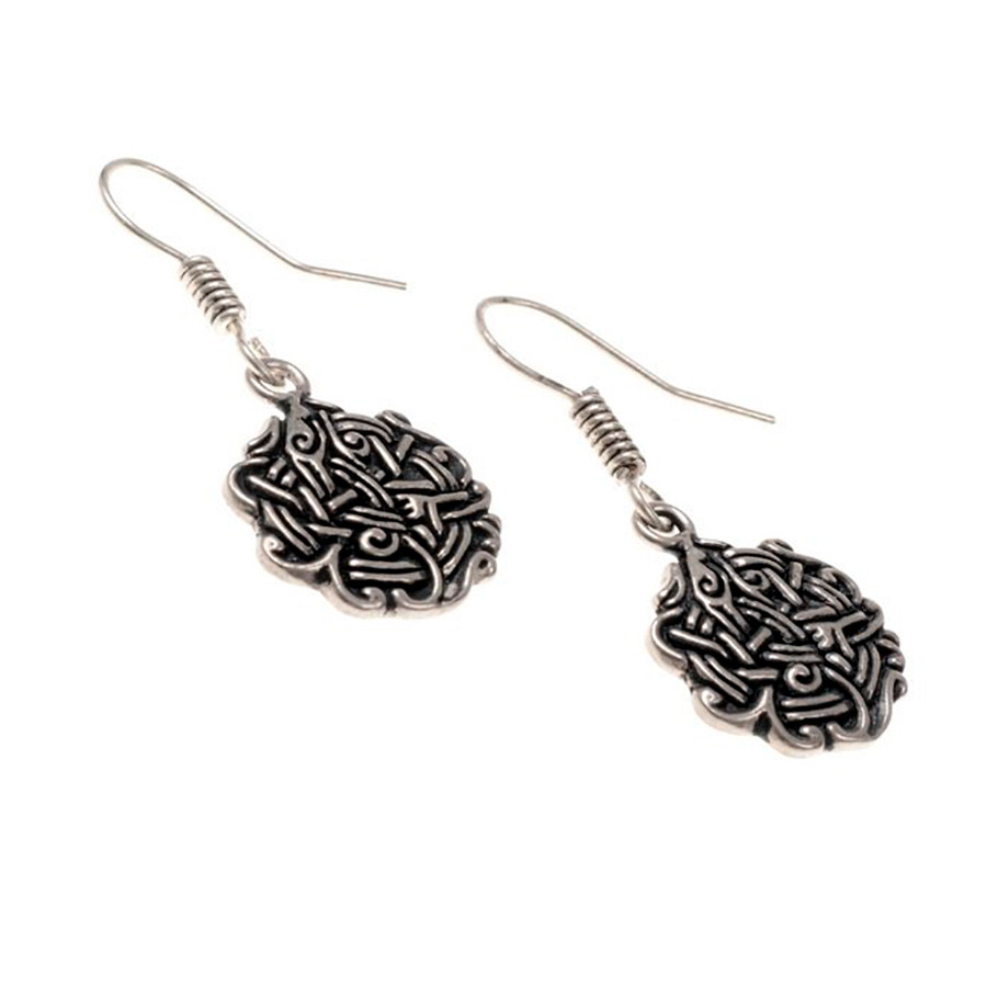Boucles d'oreilles Viking avec nœuds entrelacés