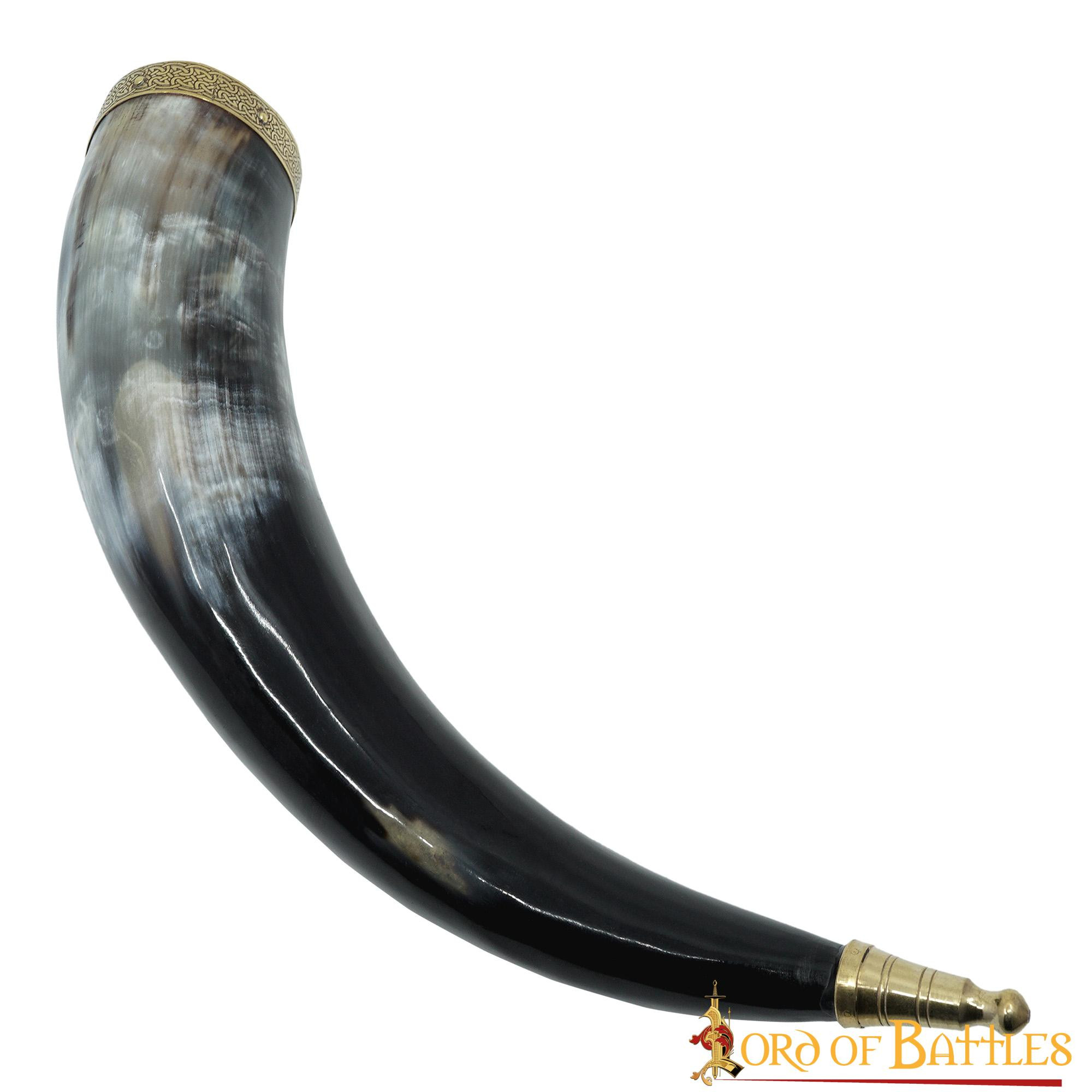 Authentique corne de boeuf viking à boire (300-400 ml.)