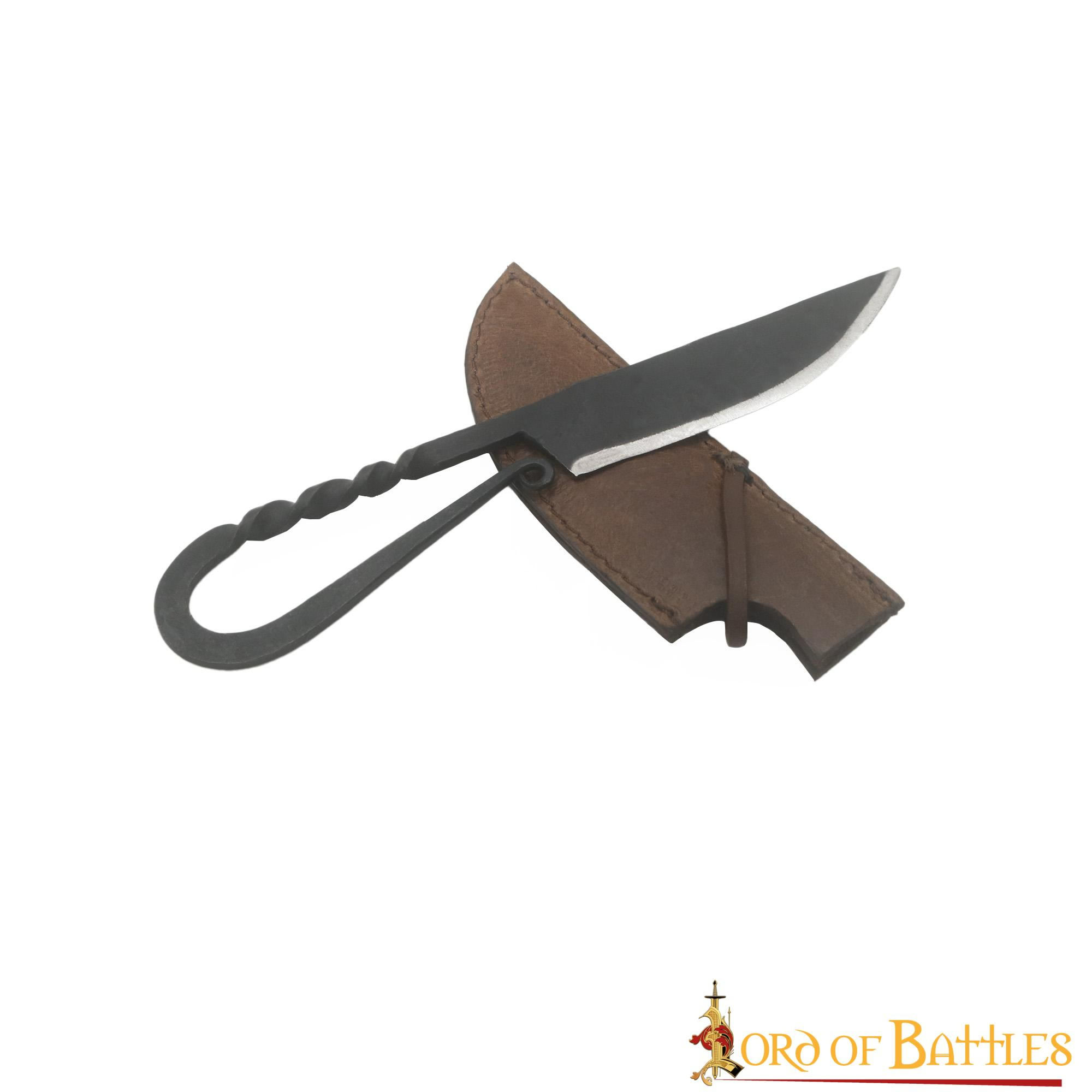 Couteau Viking en fer forgé avec fourreau
