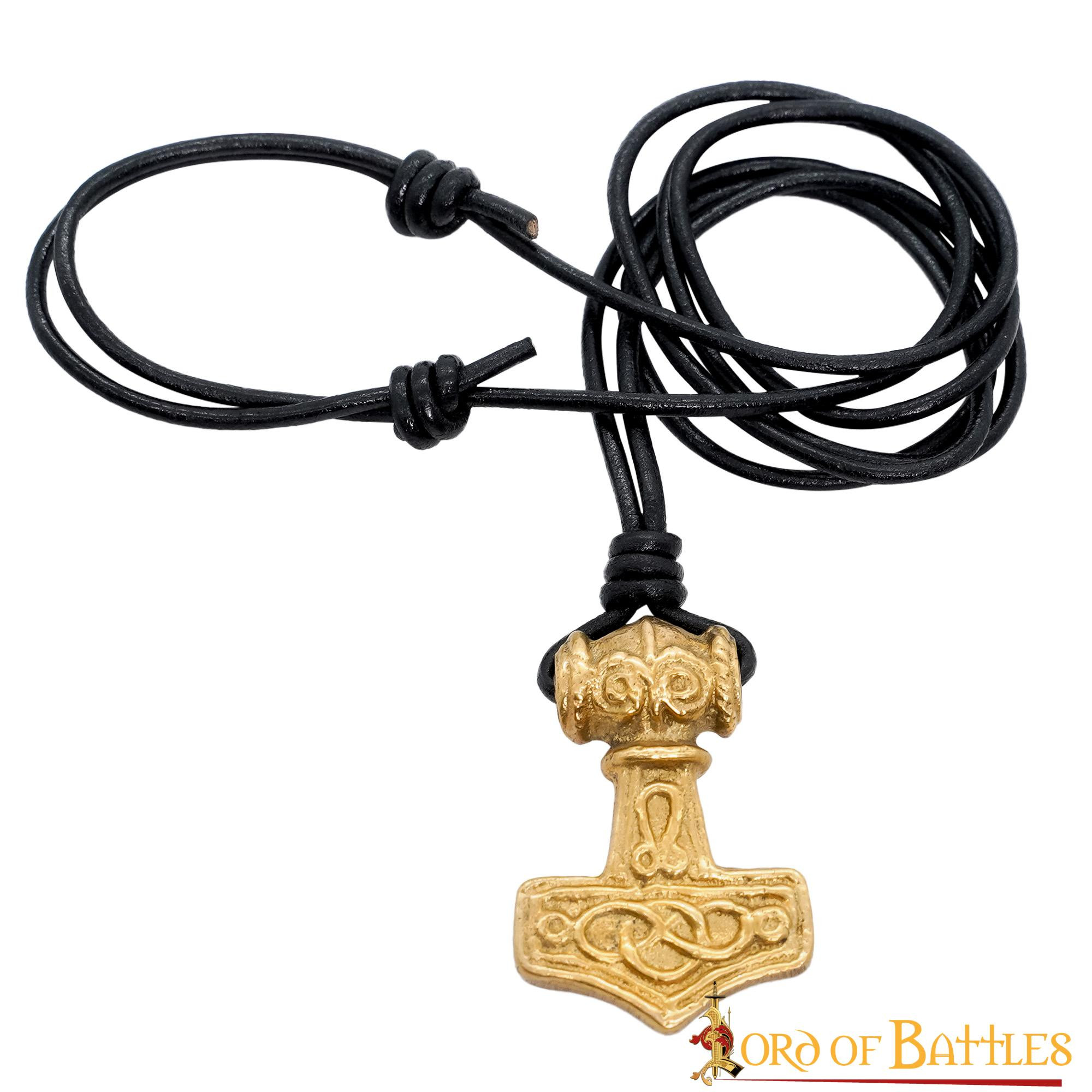 Pendentif Marteau Viking Mjolnir en laiton