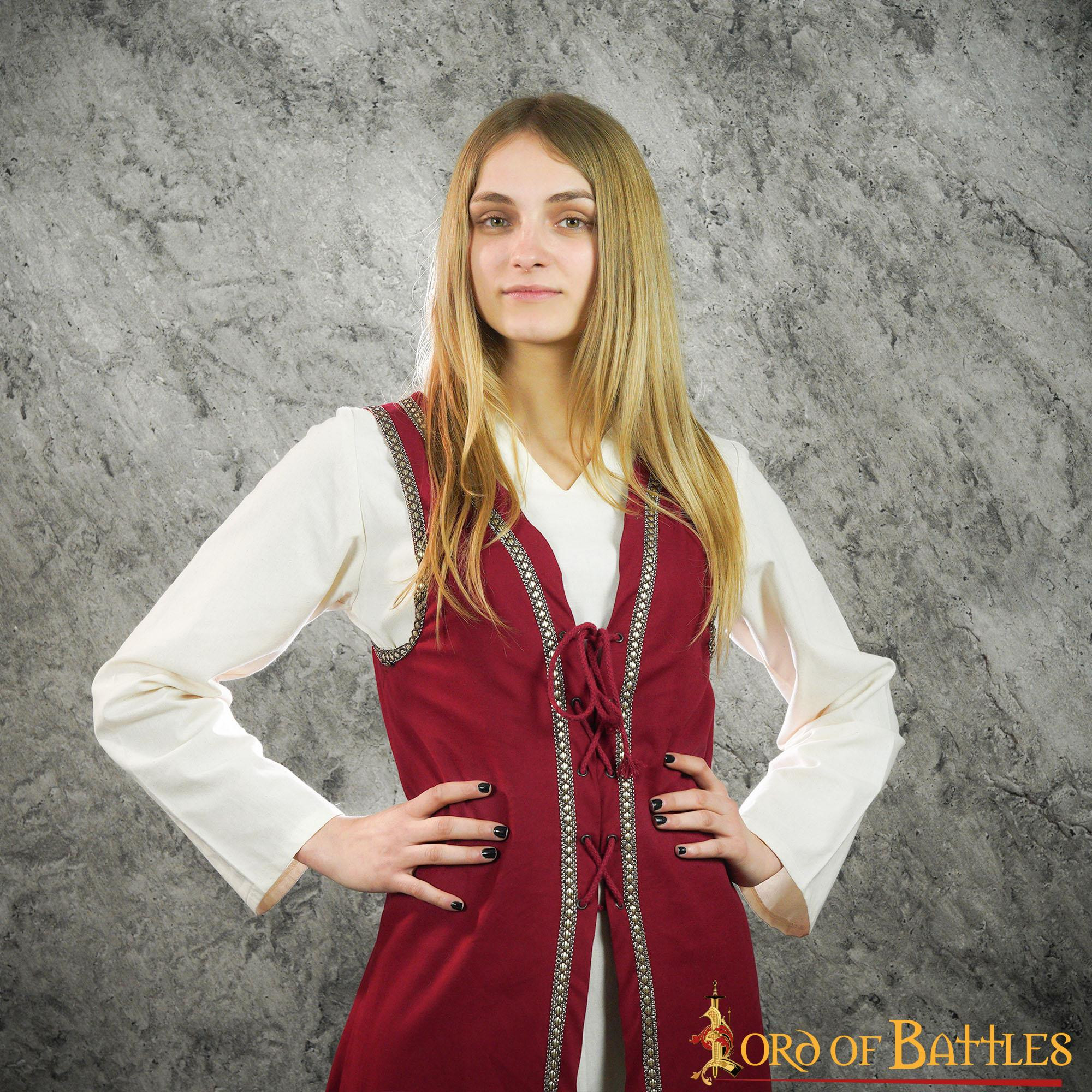 Brial Medieval Juliette en Grenat
