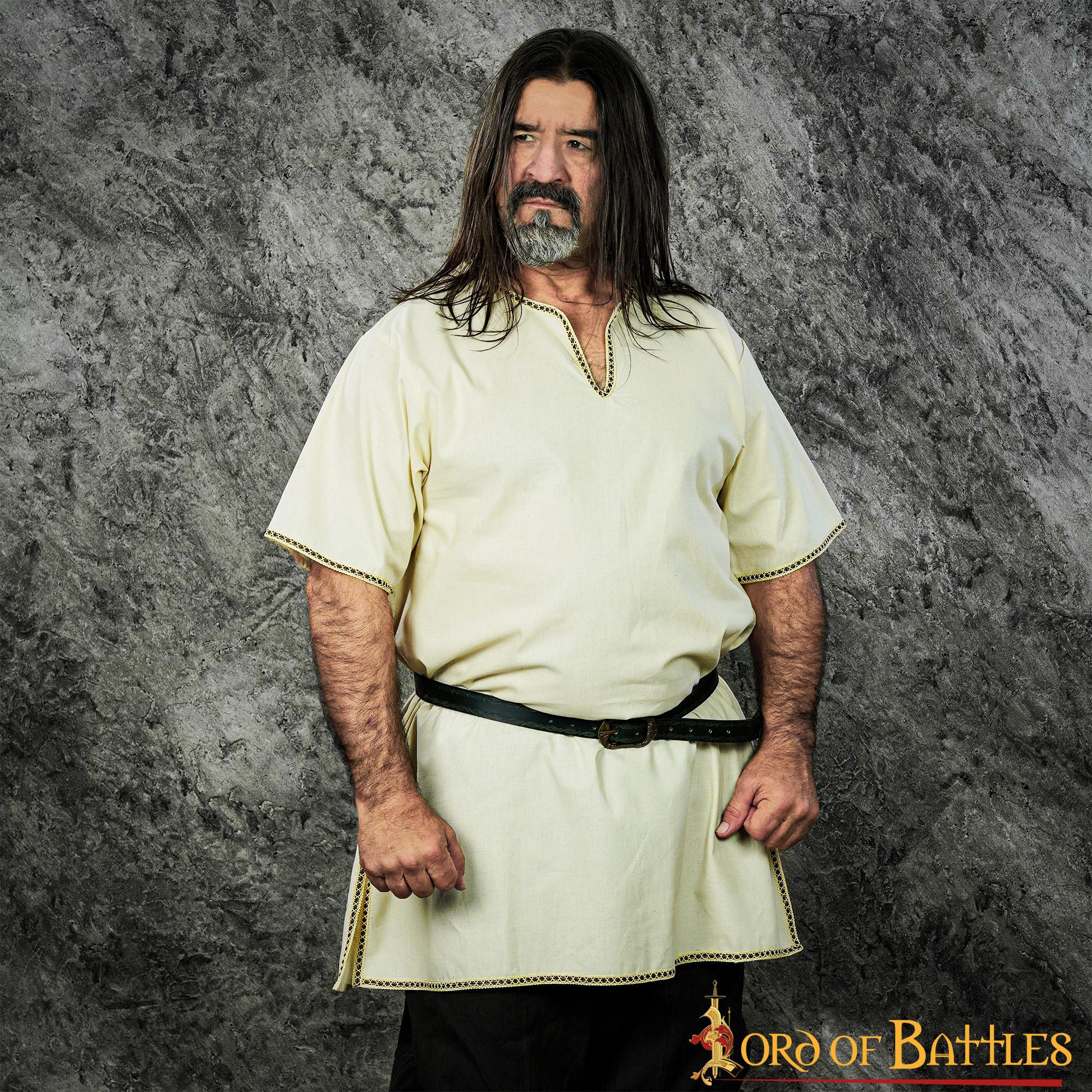 Tunique manches courtes Viking Balder - Ecru