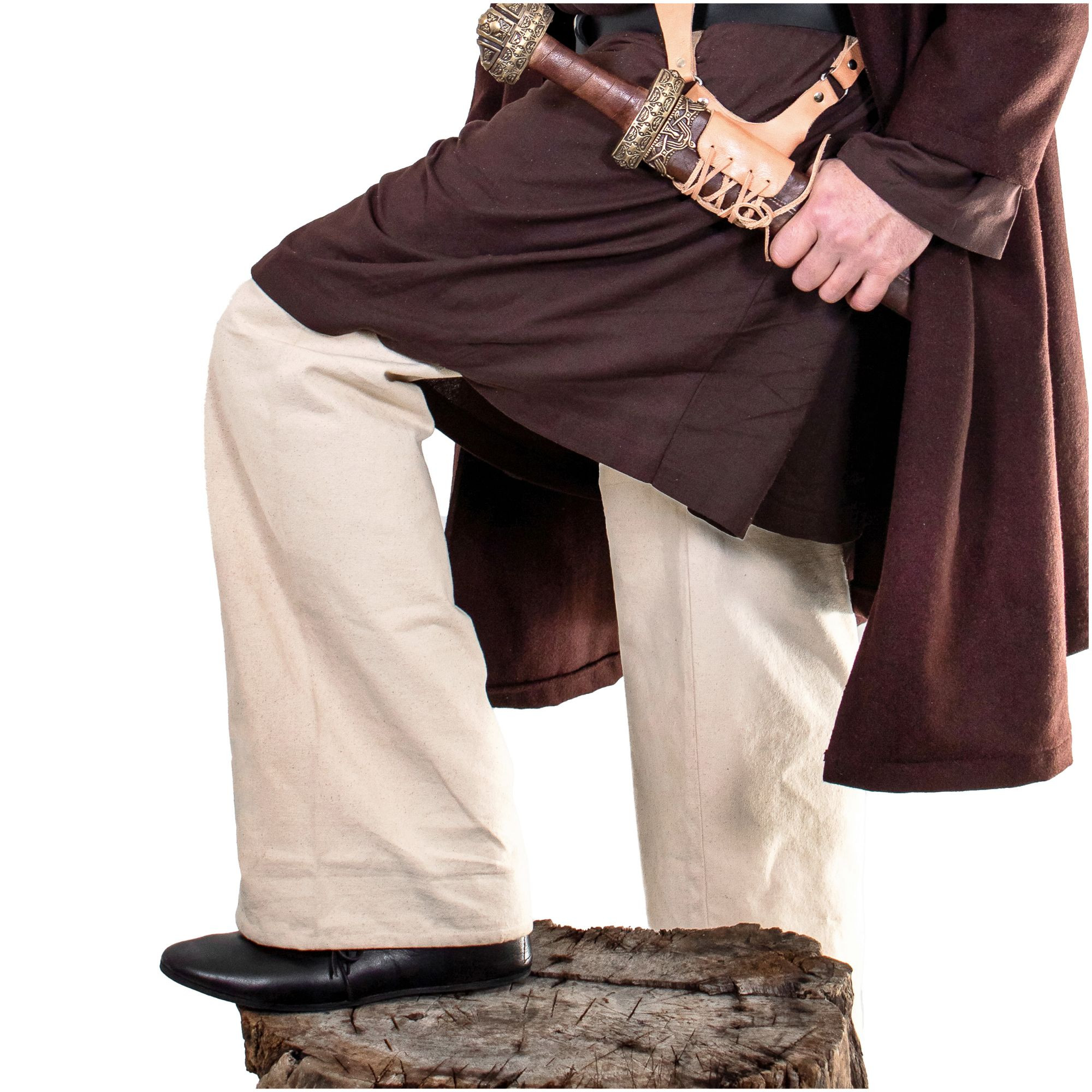 Pantalon viking et médiéval pour guerriers - couleur écru