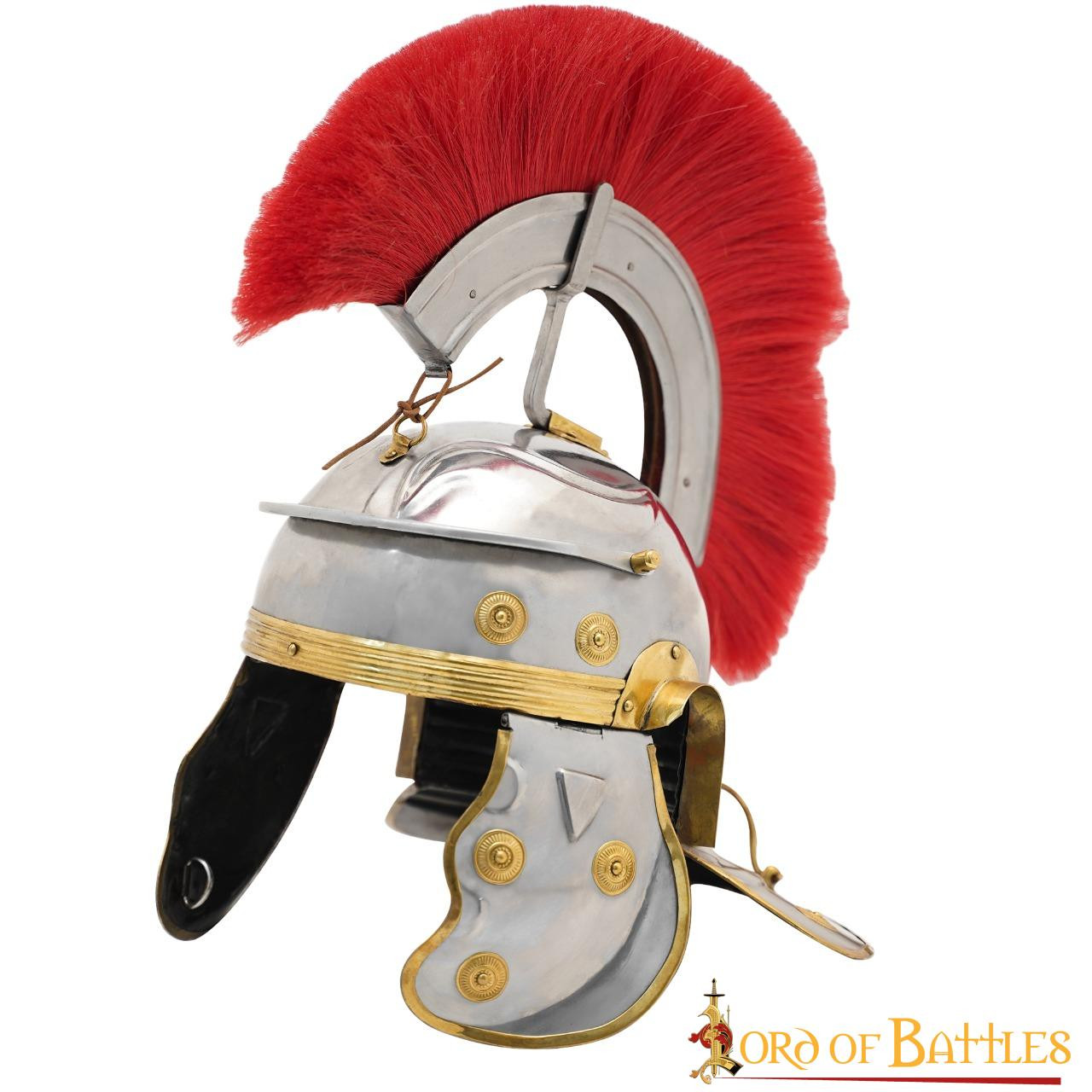 Casque de légionnaire romain Weisenau avec crête rouge