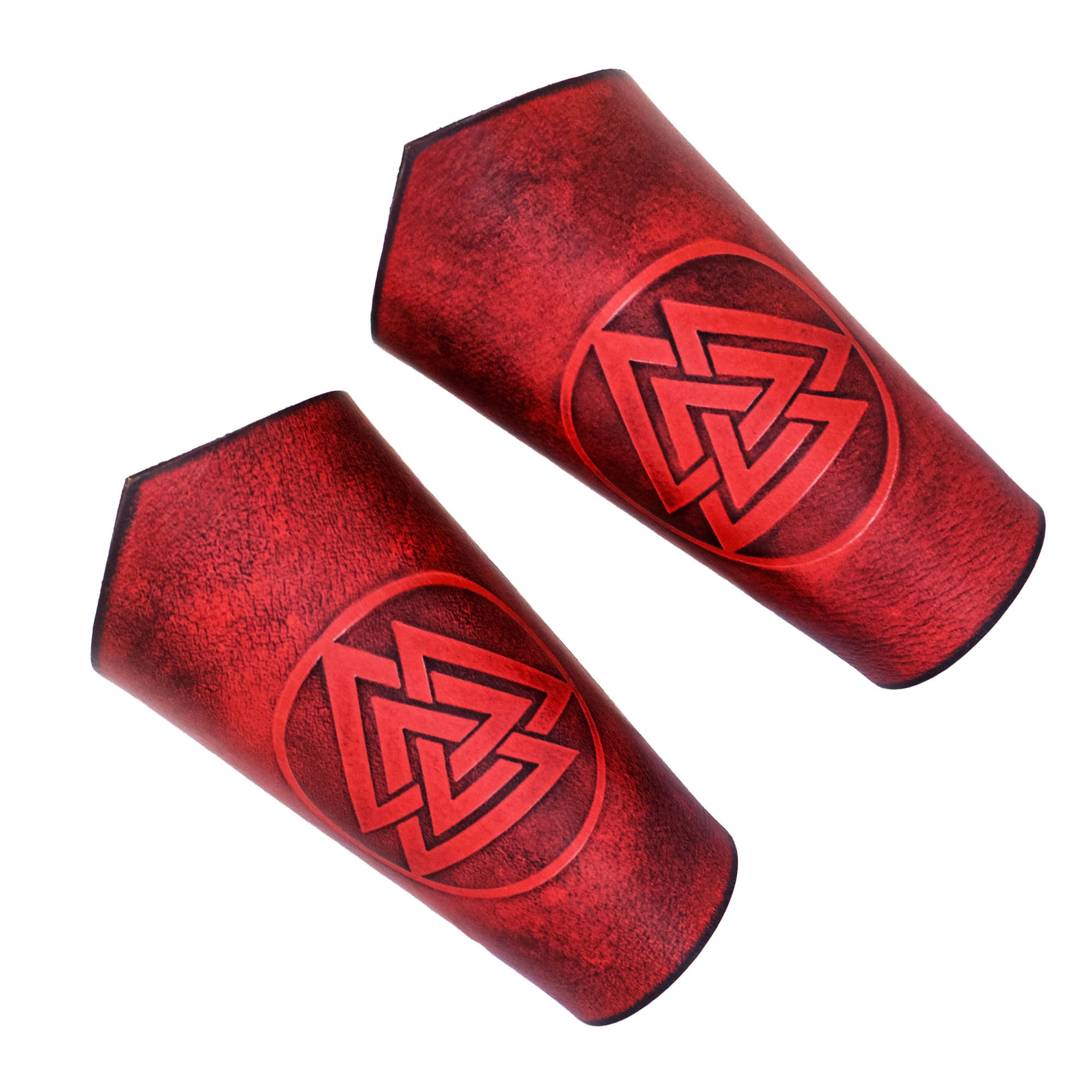 Bracelets Norse Valknut, Noeud de la Mort - Grenats