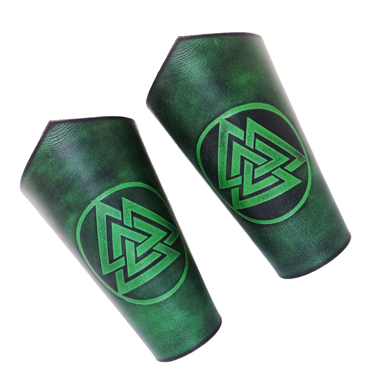 Bracelets Norse Valknut, Noeud de la Mort - Vert