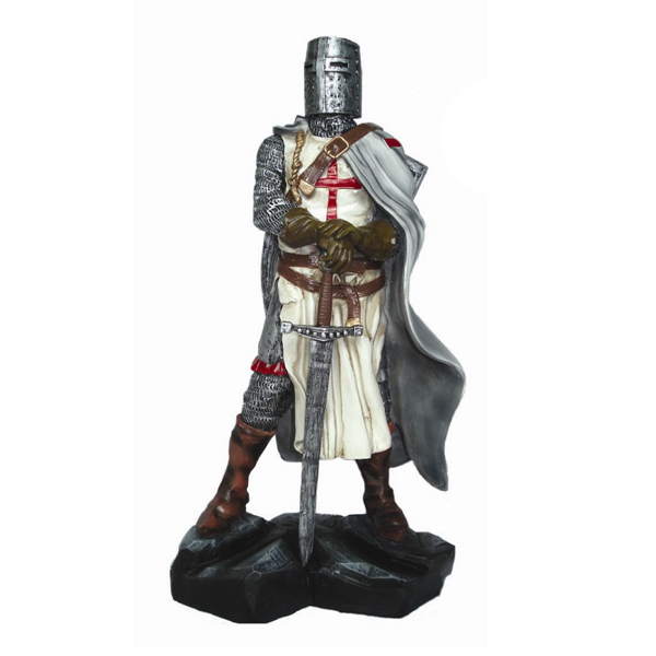 Chevalier templier miniature avec épée (22 cm.)