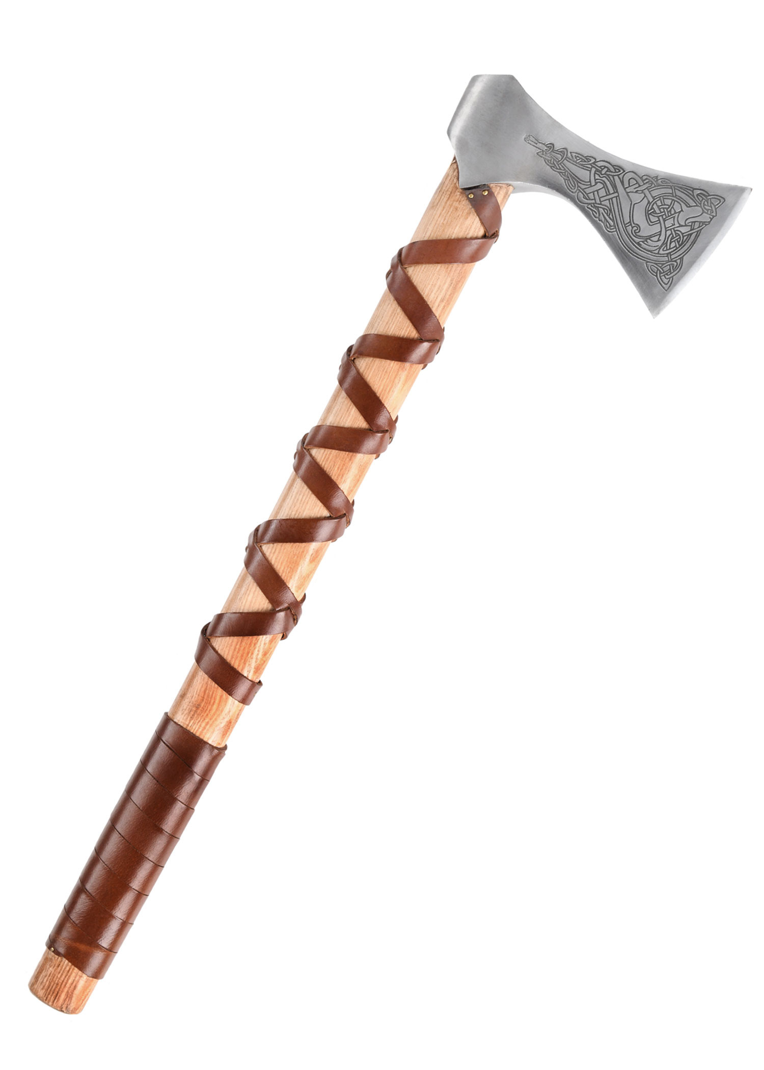 Hache norvégienne en acier moulé avec gravures (Type K)